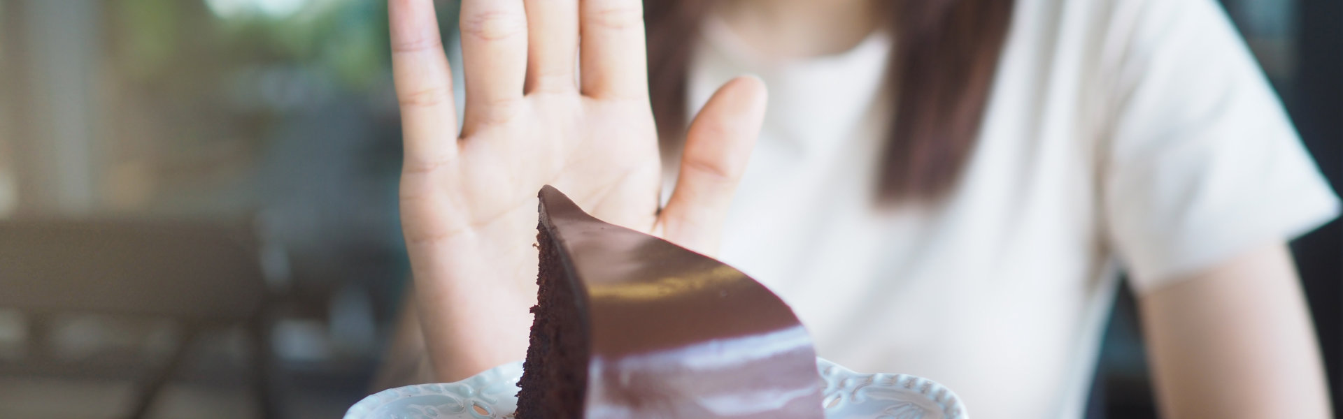 hand refusing food